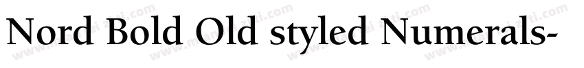 Nord Bold Old styled Numerals字体转换